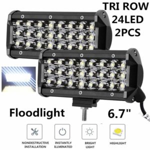 Casago CS24F2P 24 LED Fog Light Bar Waterproof CREE LED Cube Driving Spot and Flood Lamp for Motorcycle/Bikes and Cars (72W)