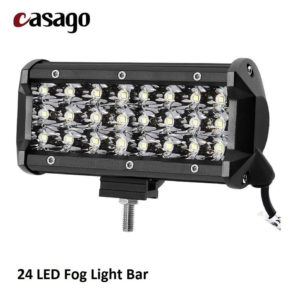 Casago CS24F1P 24 LED Fog Light Bar Waterproof CREE LED Cube Driving Spot and Flood Lamp for Motorcycle/Bikes and Cars (72W)