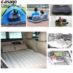 Casago CSMRD1P Universal Inflatable Car Bed Mattress with Two Pillows, Air Pump and Repair Kit for Car Back Seat Rest (Random)