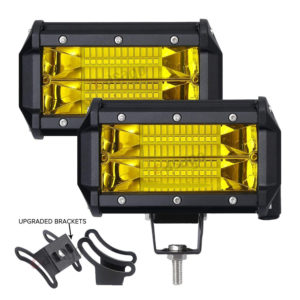 Casago CS5IY2P 5 Inch 24 CREE LED Fog Light Offroad Driving Flood Lamp for Bikes Cars Truck Pickup Jeep SUV ATV UTV (72W)